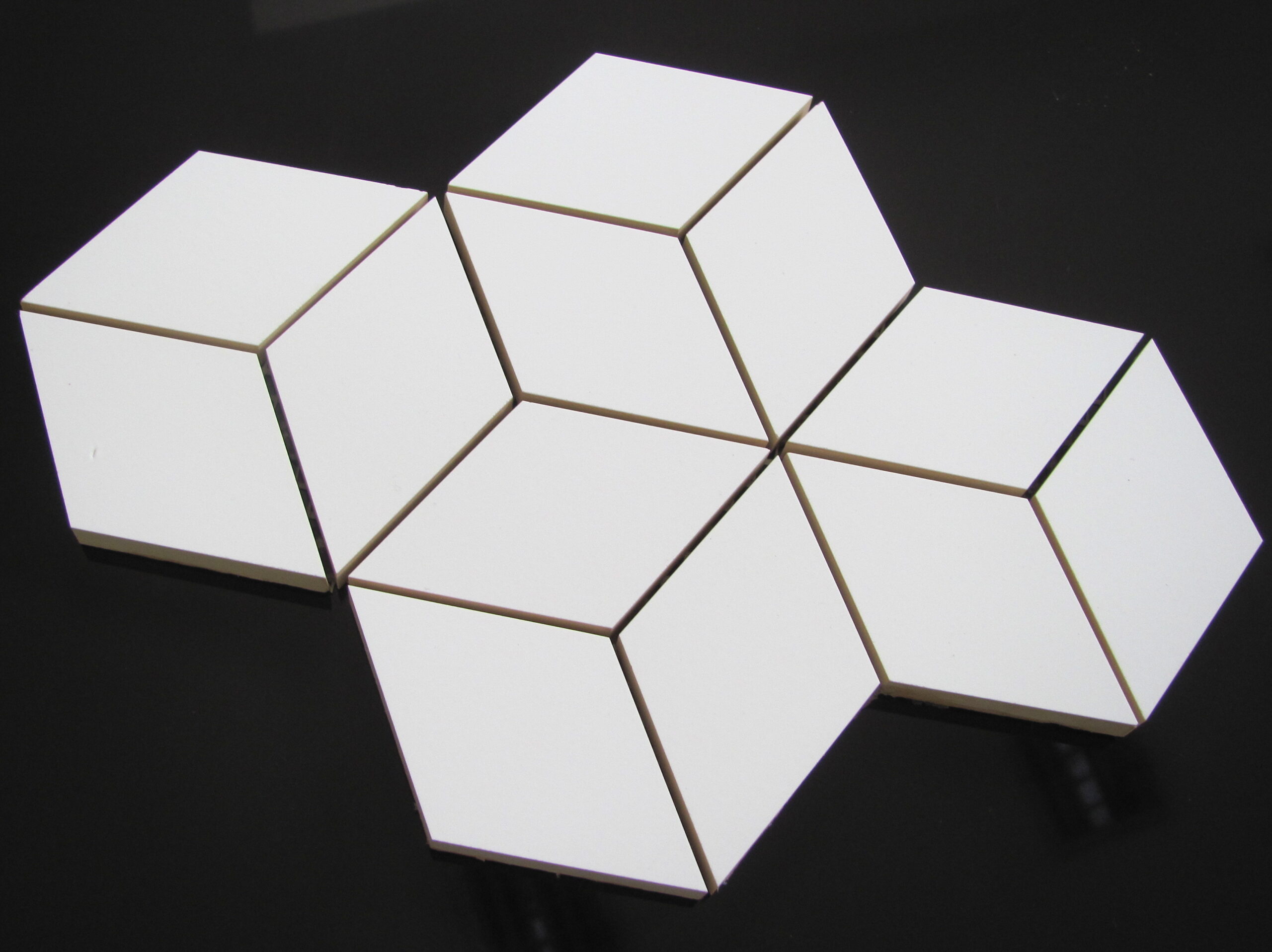 ROMBUS WHITE MAT mozaika heksagonalna - OUTLET