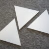 płytki trójkątne GRES TRIANGLE WHITE MAT 30x26 cm