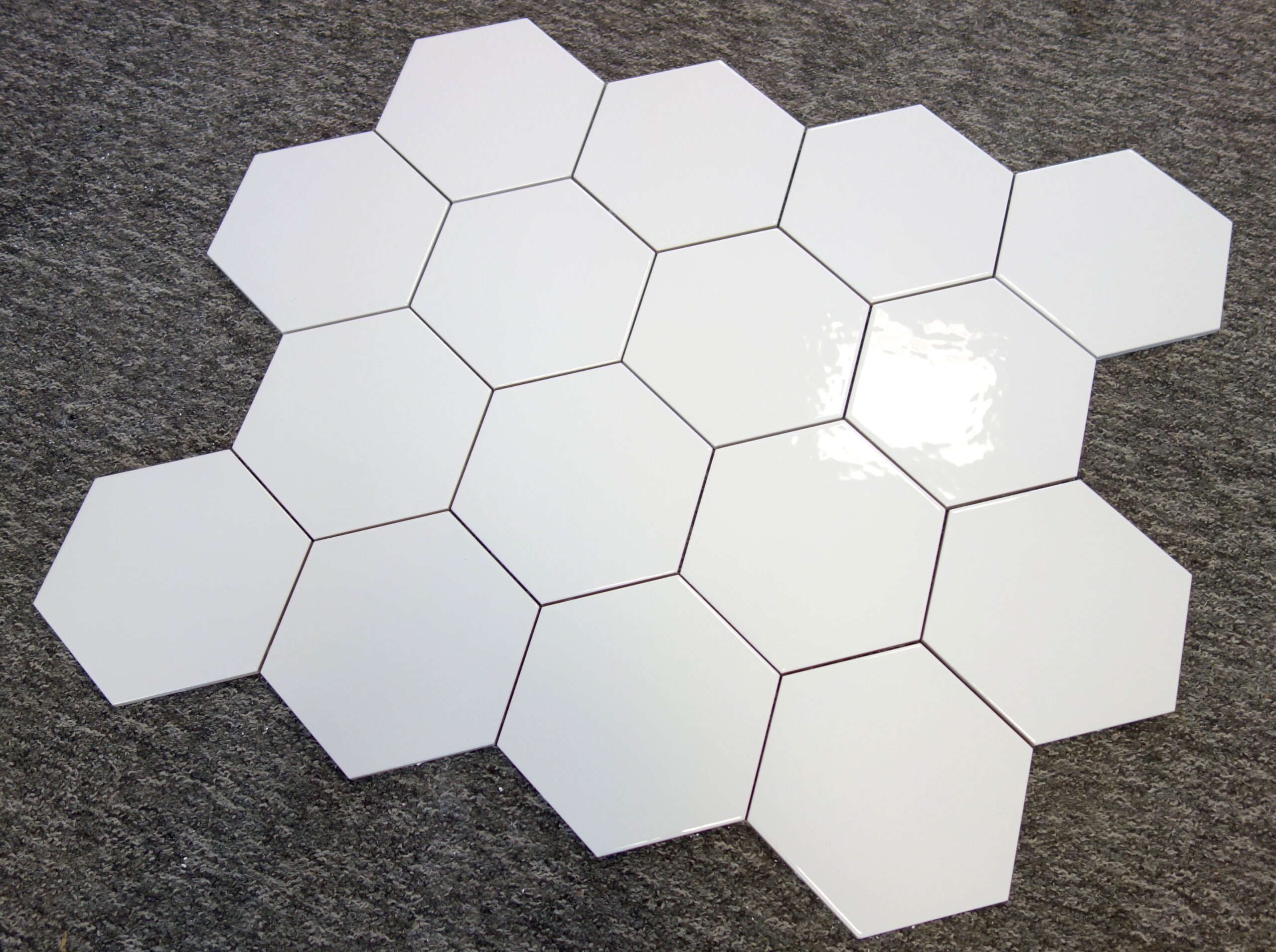płytki heksagonalne białe HEXATILE BLANCO BRILLO 20x17 gat.1
