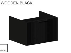 szafka wisząca WOODEN como BLACK MAT lamele 60x40x50 cm