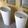 BESCO umywalka ceramiczna wolnostojąca kilk-klak Uniqa chrom